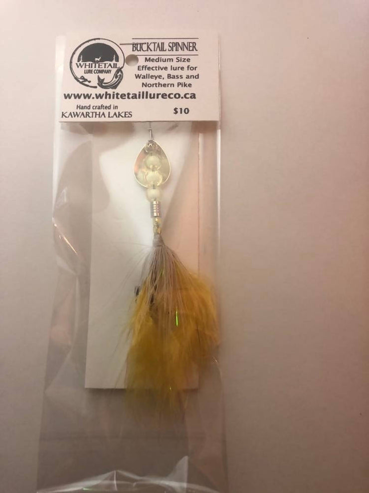 Bucktail Spinner Medium Yellow/ Gold Size SM041