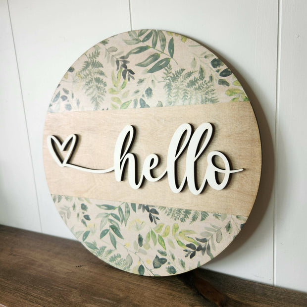 Hello Welcome Sign - Indoor Sign