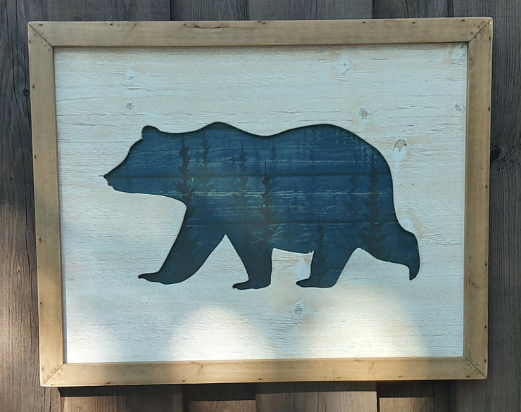 Wood Bear Wall Decor