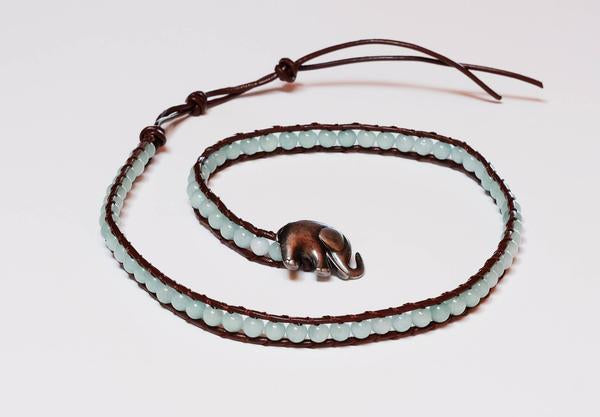 Stone Elephant Bead Bracelet - Curious Bear Marketplace